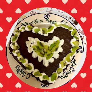 バレンタイン♡ハートのチョコケーキ